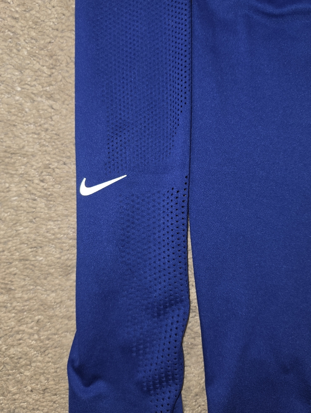 Nike Royal Blue Dri-FIT Running Tights with White Swoosh - Picture 4 of 7